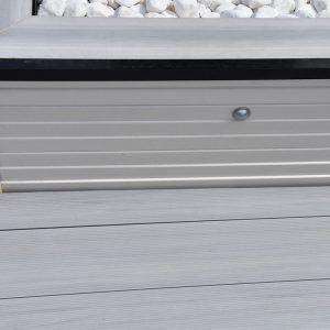 Driftwood decking 140mm, White weatherboard.